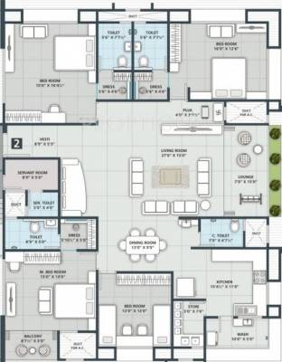 Solitaire Square Icon (4BHK+5T (3,733 sq ft) + Servant Room 3733 sq ft)
