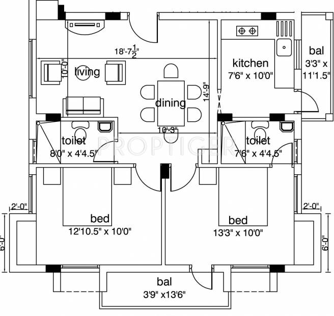 Irasi Iniyaham Apartment (2BHK+2T (1,000 sq ft) 1000 sq ft)