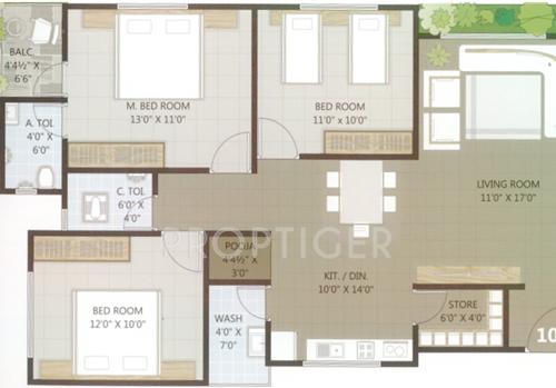 Panvel Palace (3BHK+2T (1,593 sq ft) 1593 sq ft)