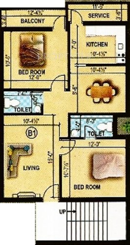 AGS Villa (2BHK+2T (917 sq ft) 917 sq ft)