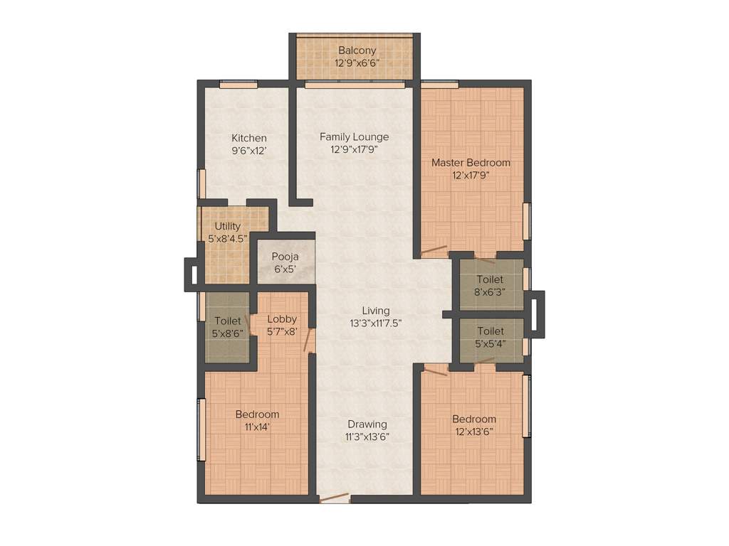 Gowra Green Living (3BHK+3T (2,191 sq ft) 2191 sq ft)