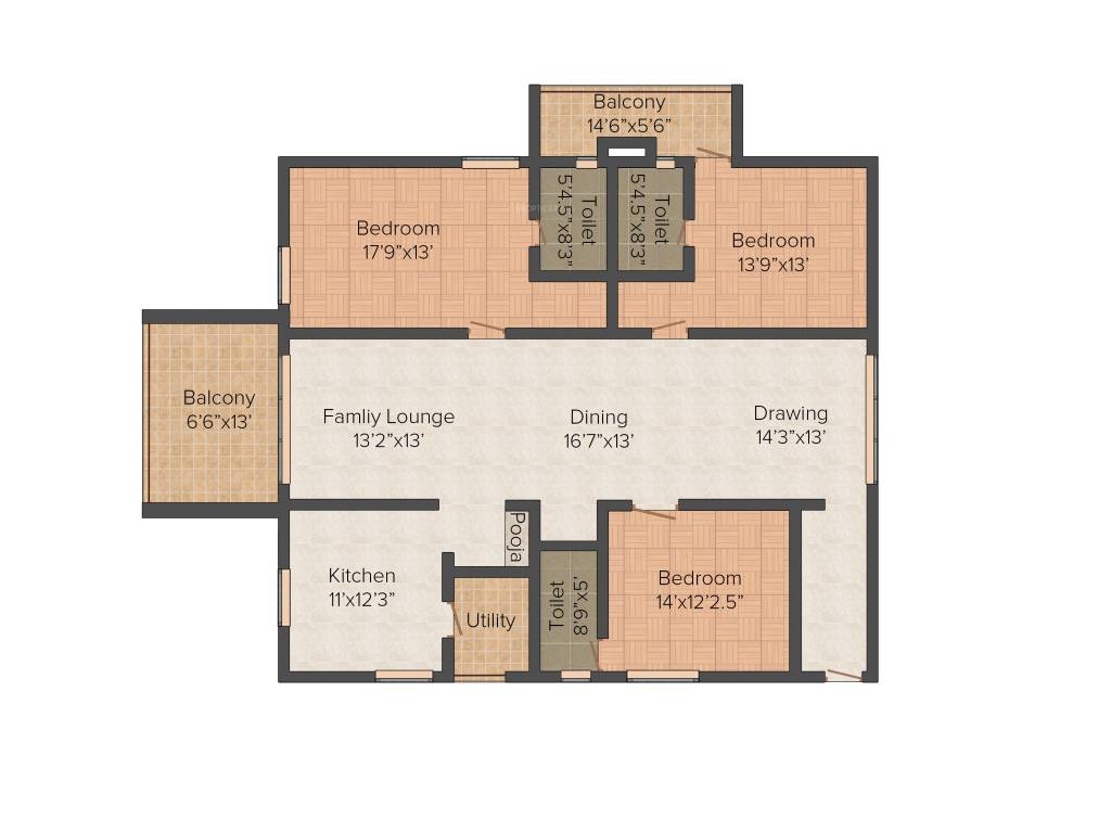 Gowra Green Living (3BHK+3T (2,531 sq ft) 2531 sq ft)