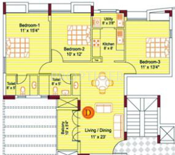 Appaswamy Orchards (3BHK+2T (1,506 sq ft) 1506 sq ft)