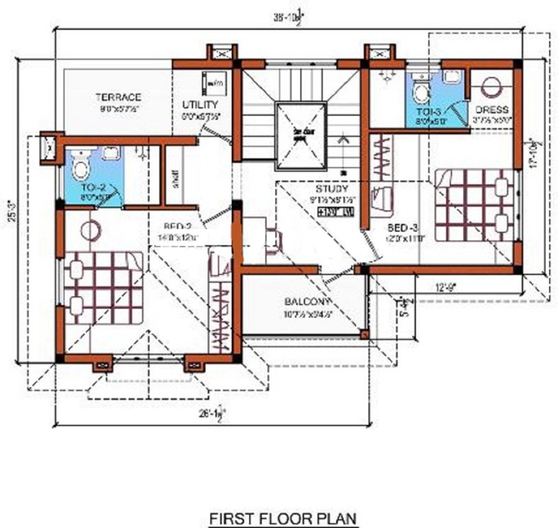 signature villas Floor Plan First Floor Plan