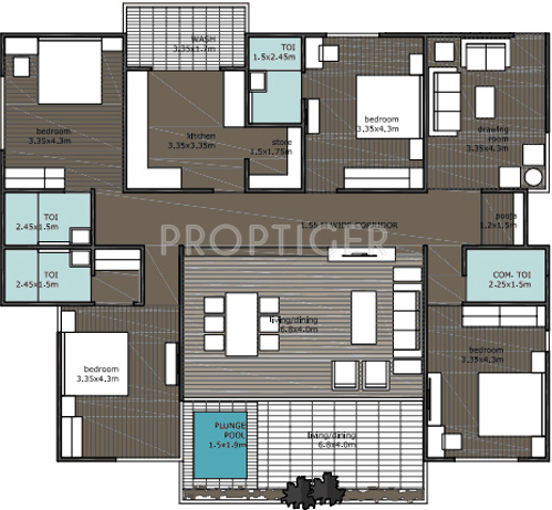 BCM Park Phase I (4BHK+4T (2,055 sq ft) 2055 sq ft)