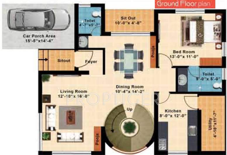 Kubhera Vistas Villa (3BHK+4T (2,152 sq ft) 2152 sq ft)