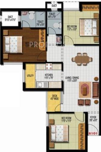 Deccan Kalpataru (3BHK+2T (1,177 sq ft) 1177 sq ft)