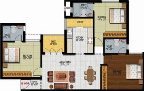 Deccan Kalpataru (3BHK+3T (1,366 sq ft) 1366 sq ft)