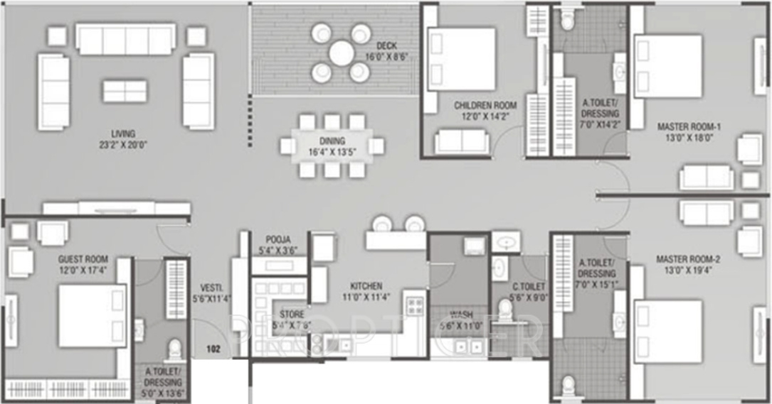 Imperial Blossom (4BHK+4T (4,067 sq ft) + Pooja Room 4067 sq ft) Imperial Blossom (4BHK+4T (4,067 sq ft) + Pooja Room 4067 sq ft)