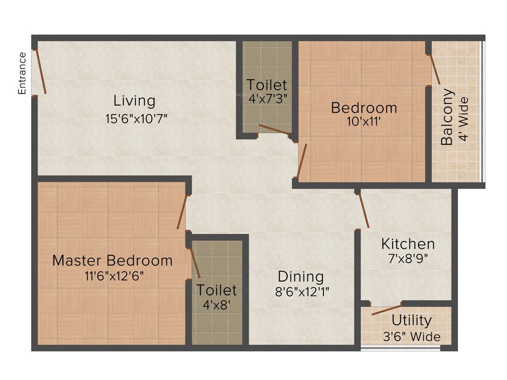 Abhilash Anand Arcade (2BHK+2T (1,060 sq ft) 1060 sq ft)