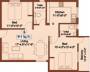 SP Radhae Shyam (2BHK+2T (911 sq ft) 911 sq ft)