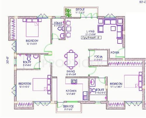 Navtoj Summer Winds (3BHK+3T (1,600 sq ft) + Pooja Room 1600 sq ft)