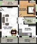 JHL Brown Stone (1BHK+1T (660 sq ft) 660 sq ft)
