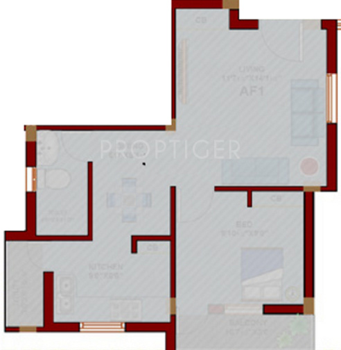 Aashriwad Serene (1BHK+1T (640 sq ft) 640 sq ft)