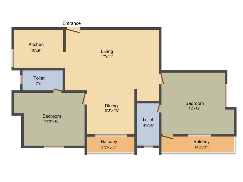 Swetha Swethas Marvel (2BHK+2T (749 sq ft) 749 sq ft)