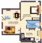 Infraz Wavez (1BHK+1T (495 sq ft) 495 sq ft) Infraz Wavez (1BHK+1T (495 sq ft) 495 sq ft)