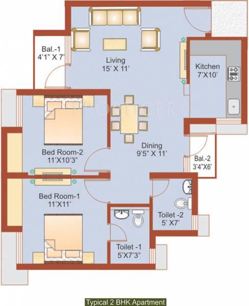 Fire Daffodil Highs (2BHK+2T (1,050 sq ft) 1050 sq ft)