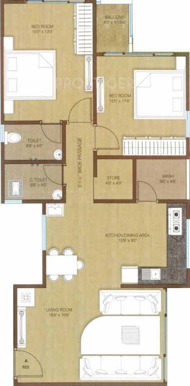 Kush Crystal Heights (2BHK+2T (1,235 sq ft) 1235 sq ft) Kush Crystal Heights (2BHK+2T (1,235 sq ft) 1235 sq ft)