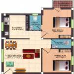 Infraz Edenz (2BHK+2T (866 sq ft) 866 sq ft)