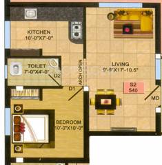Infraz Paradise (1BHK+1T (540 sq ft) 540 sq ft) Infraz Paradise (1BHK+1T (540 sq ft) 540 sq ft)