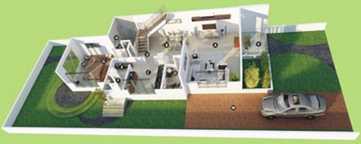 Ekta Greenville Villa (4BHK+4T (2,898 sq ft) + Servant Room 2898 sq ft)