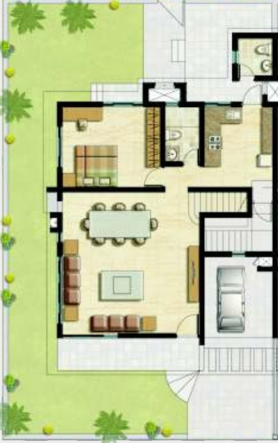  viva villas Floor Plan Ground Floor Plan