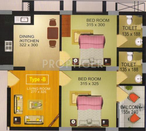 Golden Metro (2BHK+2T (722 sq ft) 722 sq ft) Golden Metro (2BHK+2T (722 sq ft) 722 sq ft)