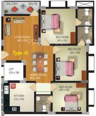Golden Metro (3BHK+3T (1,281 sq ft) 1281 sq ft)  Golden Metro (3BHK+3T (1,281 sq ft) 1281 sq ft)