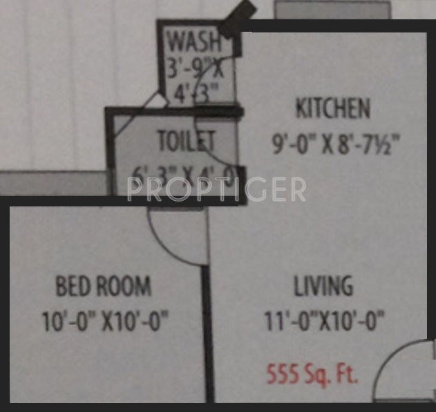 Shyam Vatika (1BHK+1T (555 sq ft) 555 sq ft)