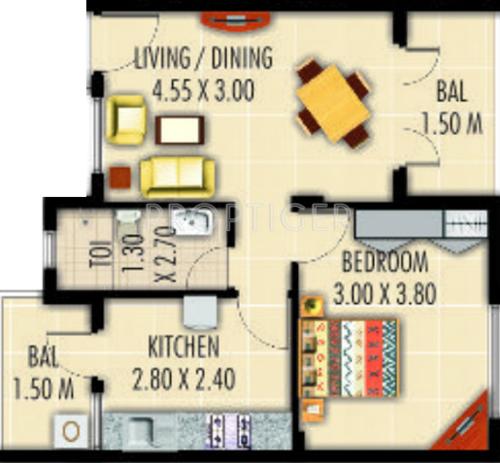 Nanu Sapana Legacy (1BHK+1T (657 sq ft) 657 sq ft)