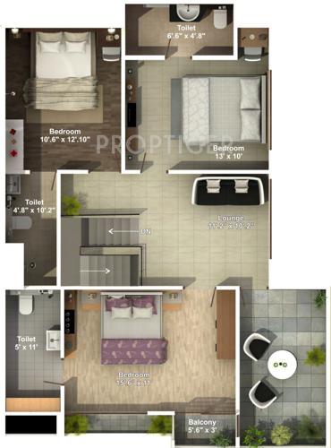 Aakriti Aquacity Powai (4BHK+4T (2,150 sq ft) 2150 sq ft)