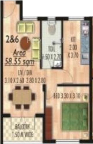 Nanu Sapana Exotica (1BHK+1T (630 sq ft) 630 sq ft) Nanu Sapana Exotica (1BHK+1T (630 sq ft) 630 sq ft)