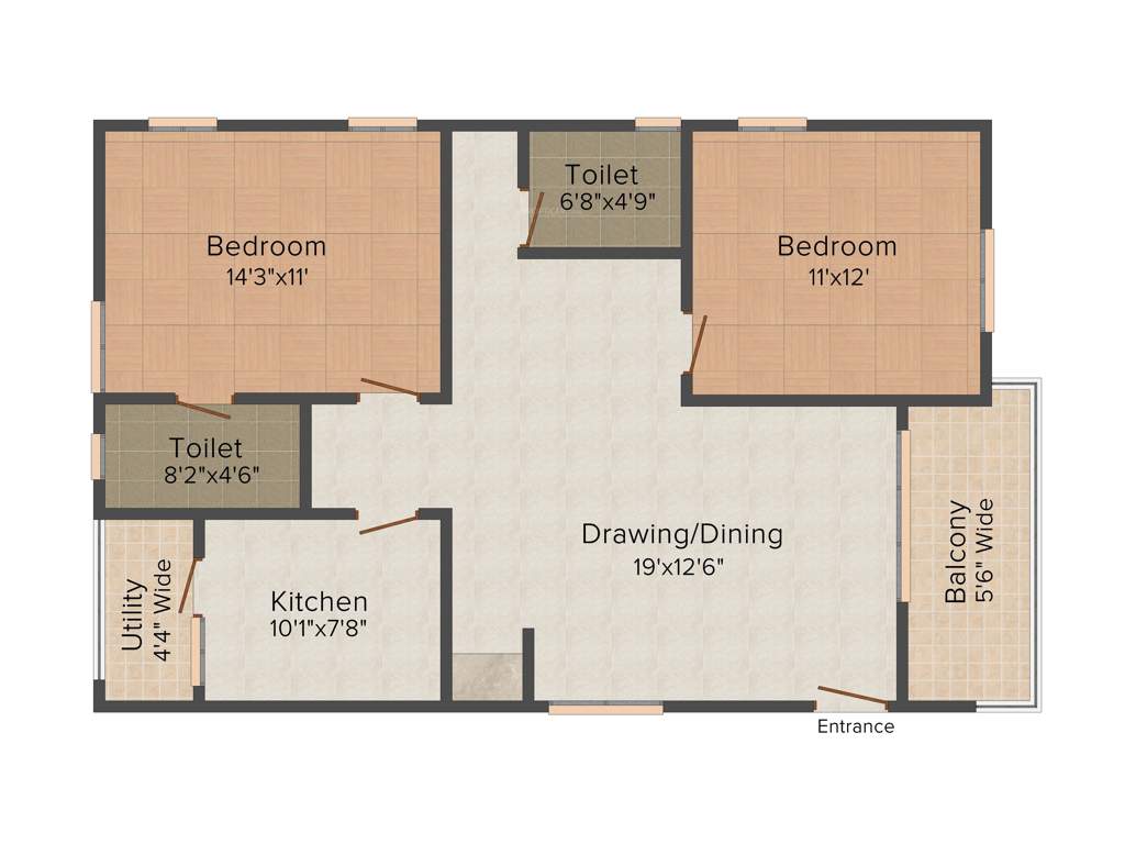 Maram GL Heavens (2BHK+2T (1,213 sq ft)   Pooja Room 1213 sq ft)