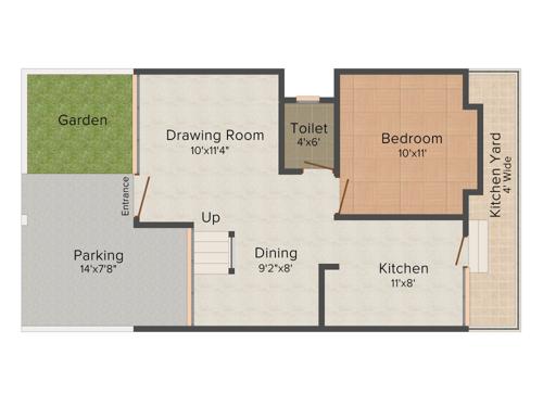Aakriti Aquacity Pushkar (3BHK+3T (1,158 sq ft) 1158 sq ft)