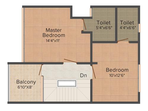 Aakriti Aquacity Pushkar (3BHK+3T (1,158 sq ft) 1158 sq ft)