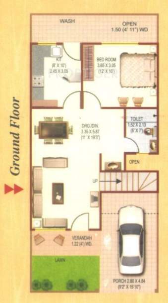Mahendra Township (3BHK+3T (1,280 sq ft) 1280 sq ft)