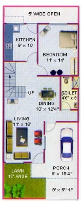 Mahendra City (3BHK+3T (1,918 sq ft) + Study Room 1918 sq ft)