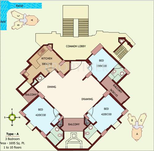  Kayaloram (3BHK+3T (1,695 sq ft) 1695 sq ft)