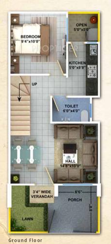 Soumya Vedanta Villas (2BHK+2T (950 sq ft) 950 sq ft)