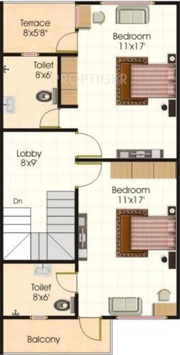 Mahendra Ample Park Villa (3BHK+3T (1,595 sq ft) 1595 sq ft)