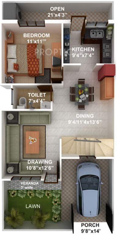 Soumya Atlantis Villas (3BHK+3T (1,100 sq ft) + Pooja Room 1100 sq ft)