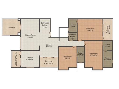 Aditya Dinkar Apartment (3BHK+3T (2,385 sq ft) 2385 sq ft)