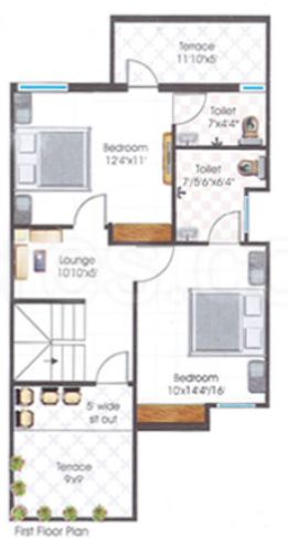  tulip-green Floor Plan First Floor Plan
