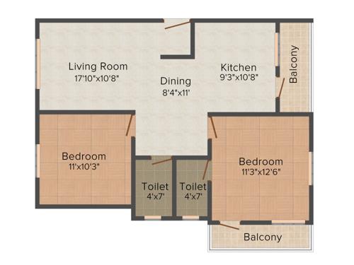 Shree Laxmi Sai Aastha (2BHK+2T (1,000 sq ft) 1000 sq ft) Shree Laxmi Sai Aastha (2BHK+2T (1,000 sq ft) 1000 sq ft)