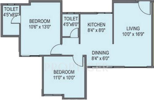 Freebird Green Spirit (2BHK+2T (1,120 sq ft) 1120 sq ft)