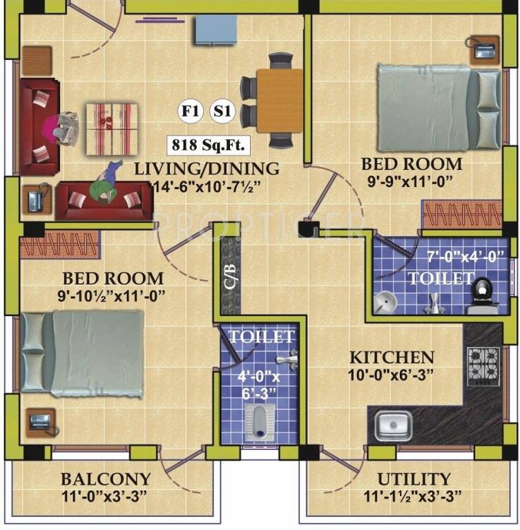 Royal Prince Om Sai Flats (2BHK+2T (818 sq ft) 818 sq ft) Royal Prince Om Sai Flats (2BHK+2T (818 sq ft) 818 sq ft)