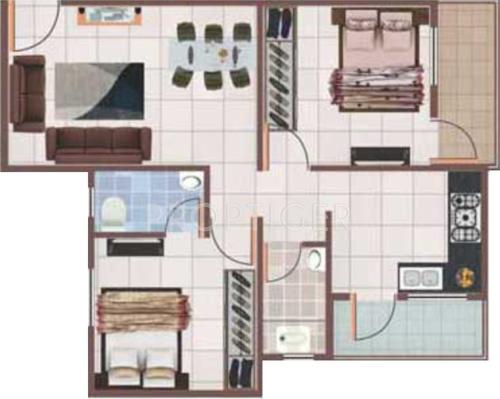 Sanyog Majestic Court (2BHK+2T (1,048 sq ft) 1048 sq ft)
