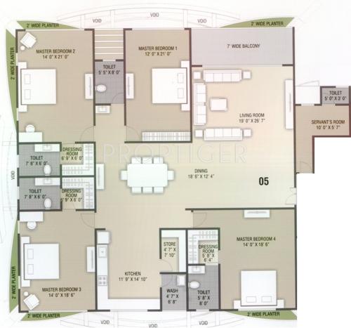 Rajhans Zion (4BHK+4T (4,700 sq ft) + Servant Room 4700 sq ft)