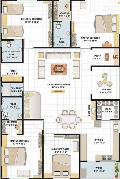 Raghuvir Sneh Villa (4BHK+4T (3,200 sq ft) + Pooja Room 3200 sq ft) Raghuvir Sneh Villa (4BHK+4T (3,200 sq ft) + Pooja Room 3200 sq ft)