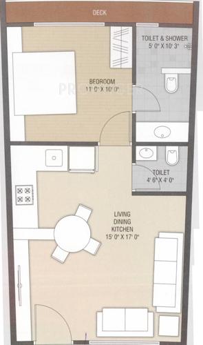Hindva The World (1BHK+2T (829 sq ft) 829 sq ft)